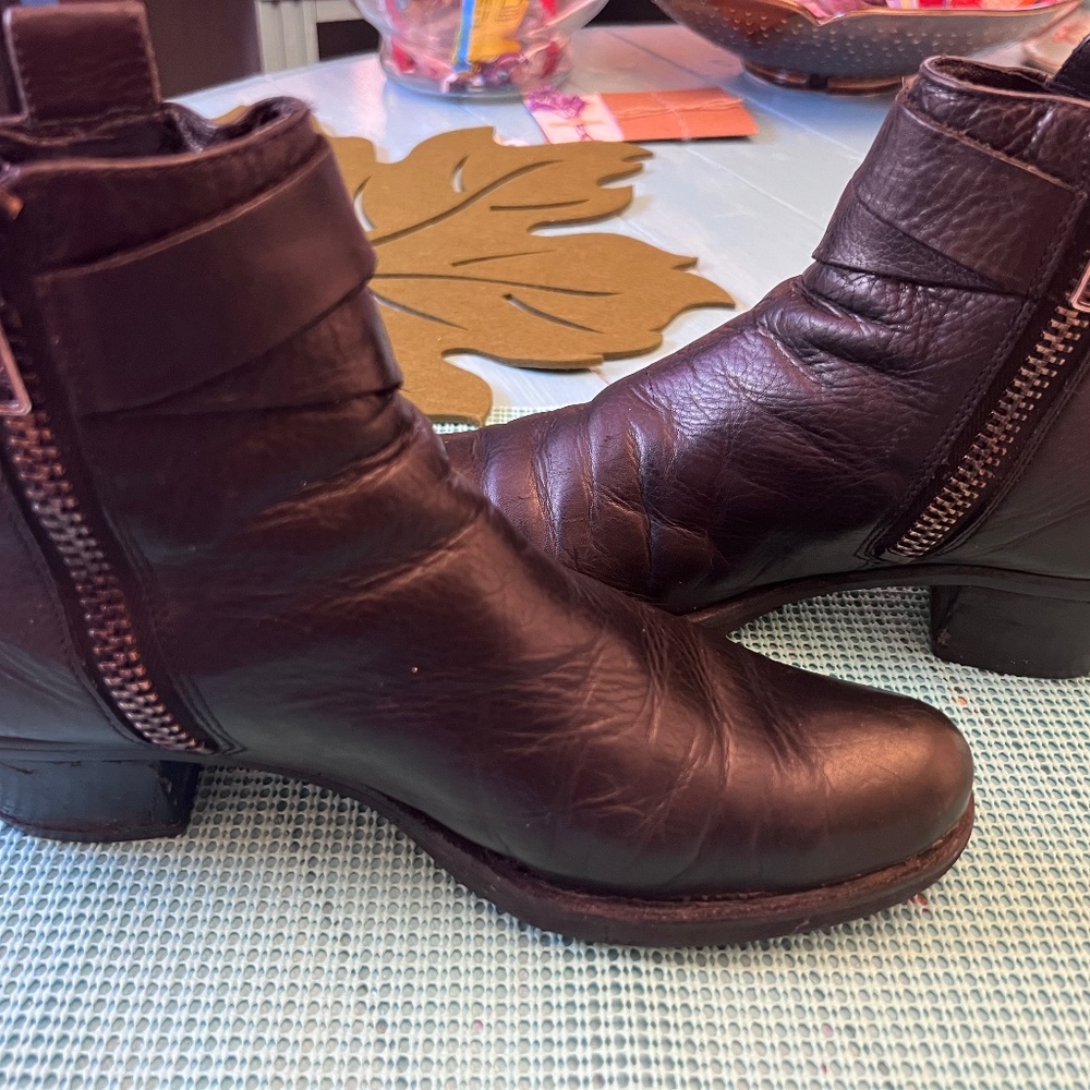 Black Leather Booties